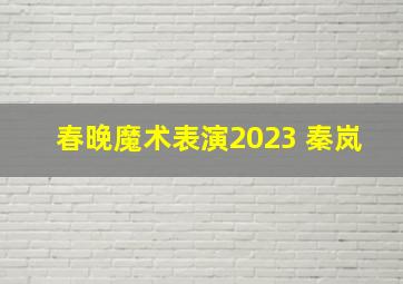 春晚魔术表演2023 秦岚